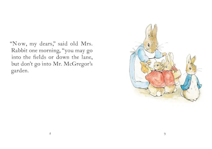 Illustration of rabbits with text on a white background