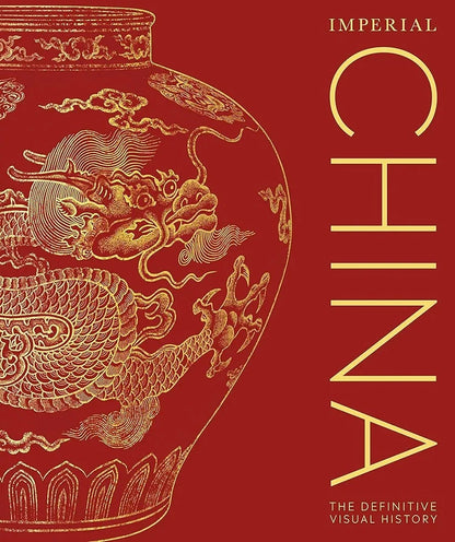 Book cover of 'Imperial China' with a dragon design on a red background