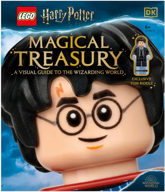 LEGO Harry Potter Magical Treasury book cover with LEGO figure and DK logo