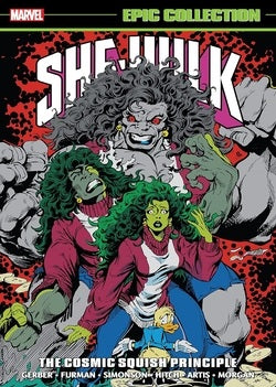 Comic book cover featuring She-Hulk with a cosmic theme