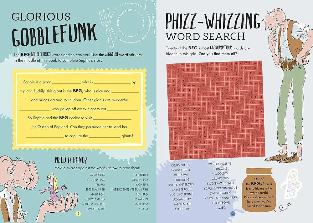 The BFG's Gloriumptious Sticker Activity Book For Activity Book by Roald Dahl by Books alert