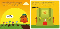 Book cover of 'The Camping Badge' by Hey Duggee with a cartoon dog and camping-themed design.