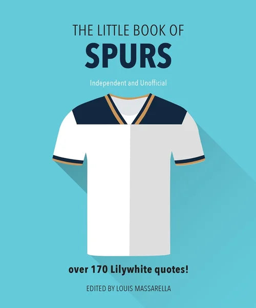 Book cover of 'The Little Book of Spurs' with a sports jersey design on a blue background