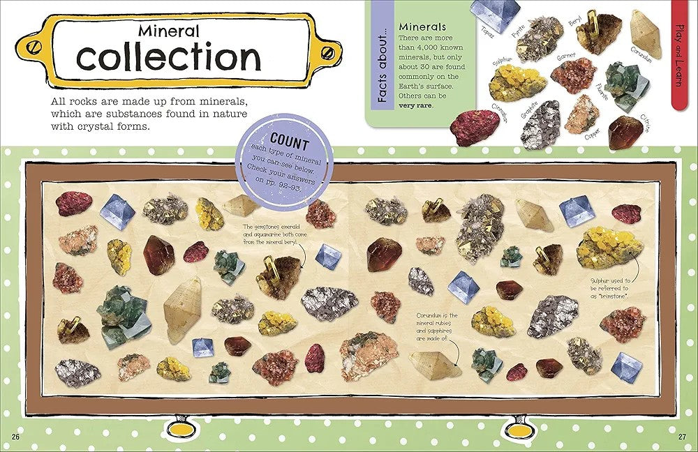 The Fact-Packed Activity Book ROCKS AND MINERALS Draw-Quiz-Create (Paperback)
