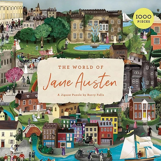 The World of Jane Austen: A 1000-Piece Jigsaw Puzzle with 60 Characters and Great Houses to Find
