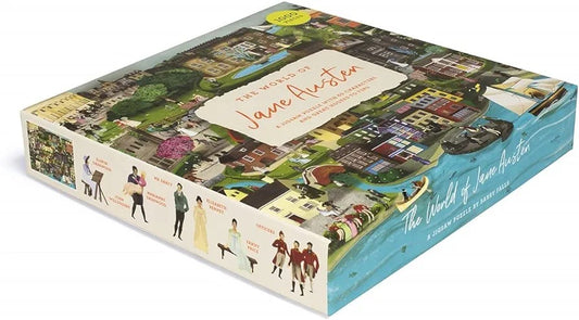 The World of Jane Austen: A 1000-Piece Jigsaw Puzzle with 60 Characters and Great Houses to Find